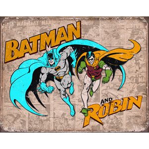 Enseigne metal Batman Robin 16x12