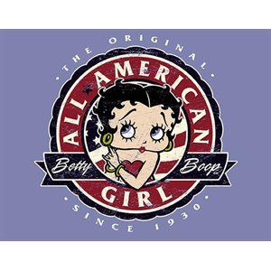 Betty Boop All American metal sign