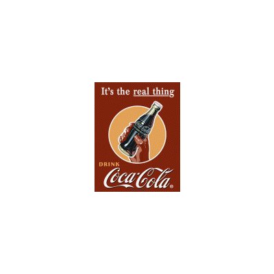 Coke-real thing metal sign