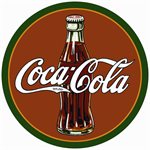 Coke round 1930 metal sign