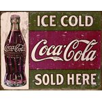 Coke 1916 ice cold metal sign