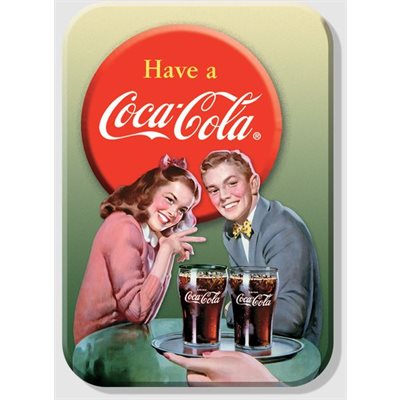 Aimant Coca-Cola jeune couple