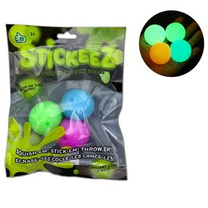 Glow in the dark sticky squish balls