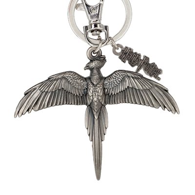 Fawkes pewter keychain