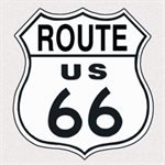 Enseigne metal Route 66 Bouclier