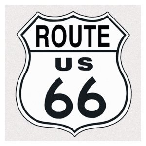 Enseigne metal Route 66 Bouclier