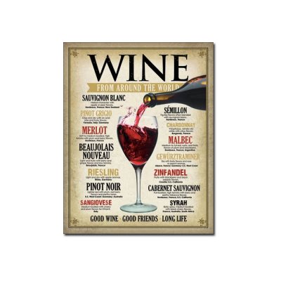Enseigne metal Wine around the