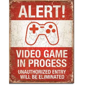 Video Game metal sign