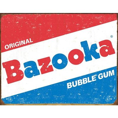 Bazooka gum metal sign