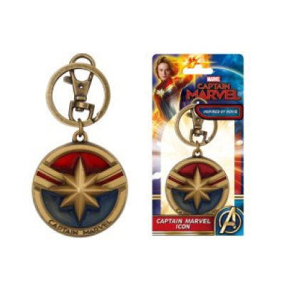 Captain Marvel metal keychain