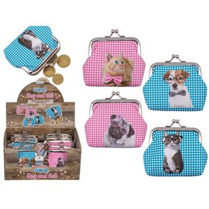 12 Assorted pvc cat and dog purses