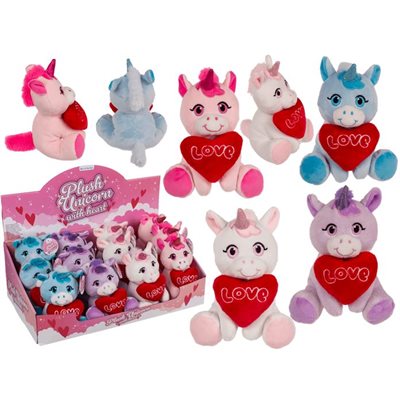 Peluche licorne coeur / 12