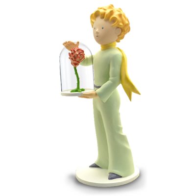 20cm little prince and rose statue.