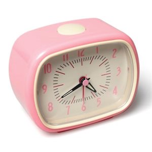 retro pink alarm clock
