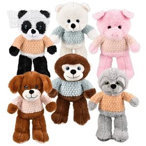 Peluches animaux pullover assortis D / 12