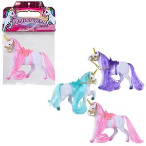 Assorted flocked unicorns D / 6