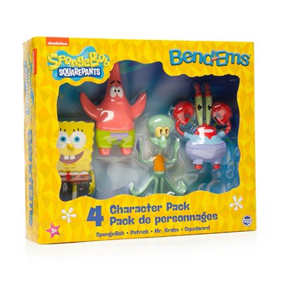 Spongebob bendable figurines pk of 4