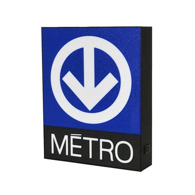 Boite lumineuse logo metro grand format