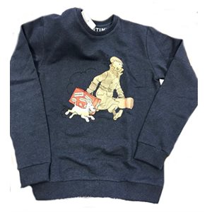 Tintin Blue sweater Homecoming S