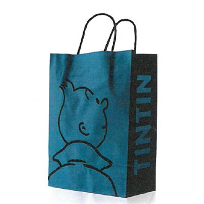 Blue Paper bag Tintin