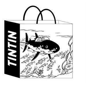 Sac papier Tintin Sous-marin Requin
