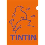 Orange plastic Tintin folder