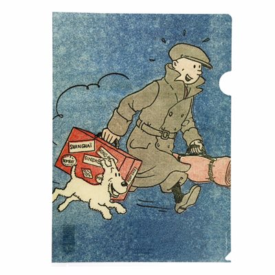 Plas.Tintin folder Broken Ear -1935