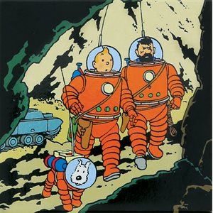 Aimant - Tintin. Haddock Milou Lune