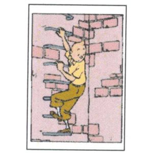 Greeting card Tintin ladder