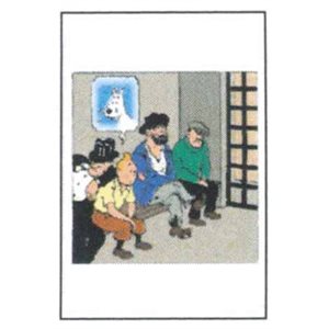 Carte de souhaits Tintin en prison#