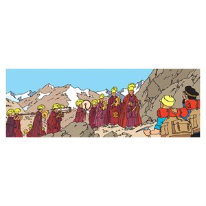 Carte postale double Procession Tibet+ e