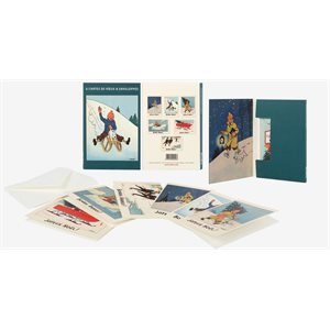 6 postcards Tintin and Snowy +env