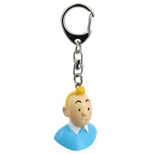 Keychain Tintin bust 4 cm