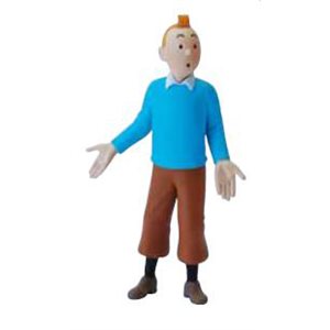 Figurine Tintin blue shirt 8.5 cm