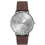 Montre Tintin Classique brun argent S