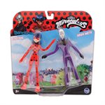 Figurines flexibles Miraculous pack de 2