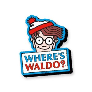 Funky chunky Wheres Waldo sign magnet